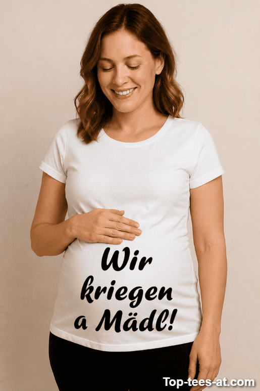 Schwangerschafts T-Shirt Wir bekommen ein Mädchen